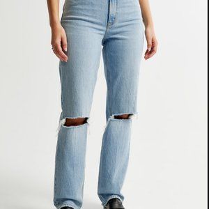 Abercrombie Curve Love Ultra High Rise 90s Straight Jean
